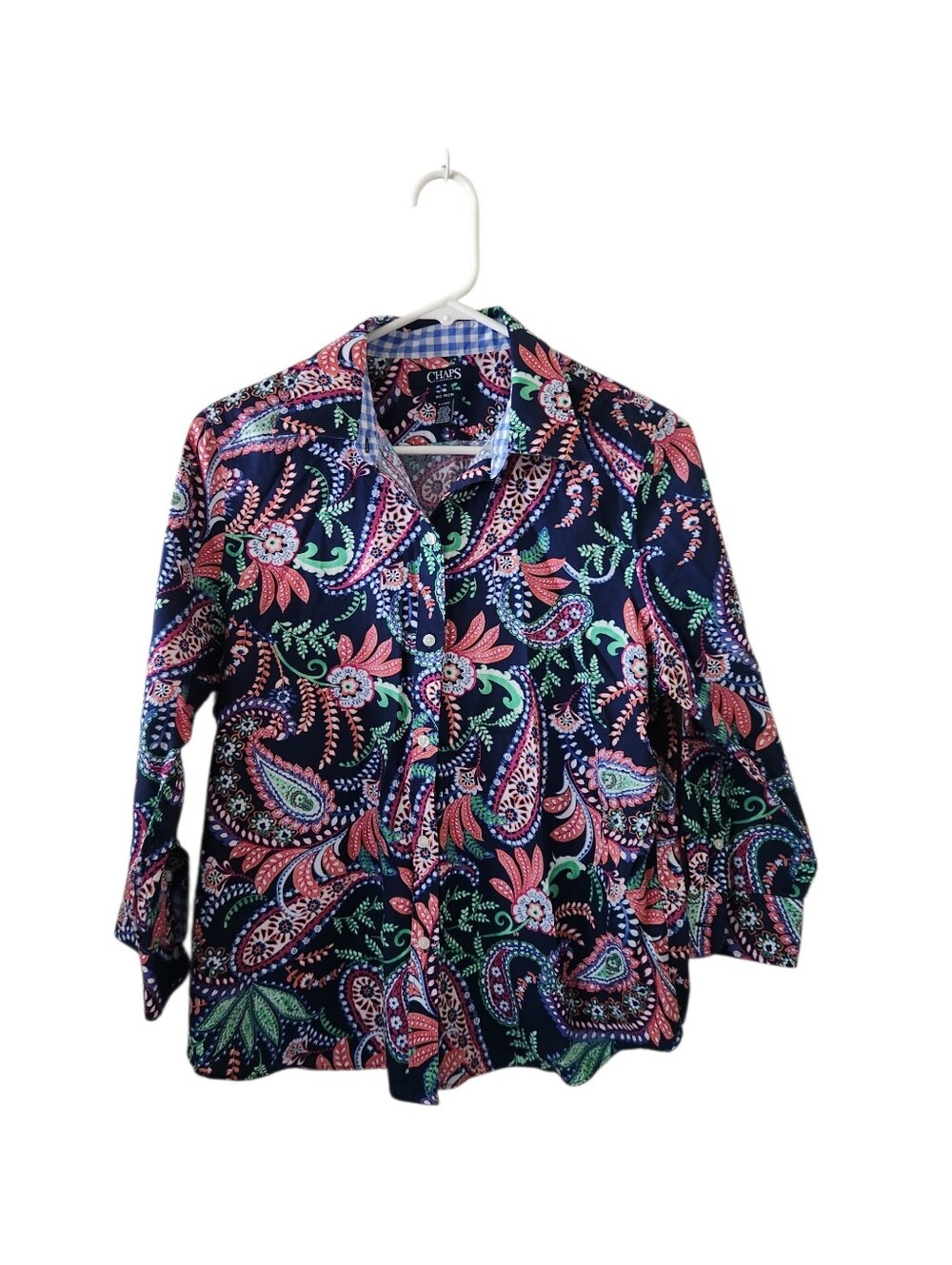 Chaps Vibrant Paisley Print Button Down Shirt